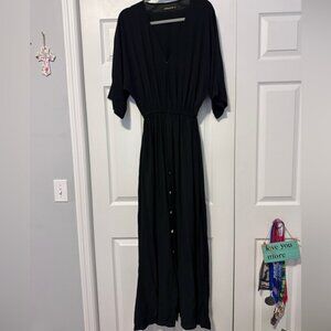 Erika Peña Black Maxi Dress
